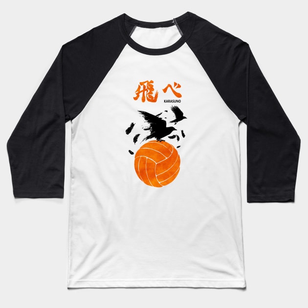 Fly 2 Baseball T-Shirt by mcashe_art